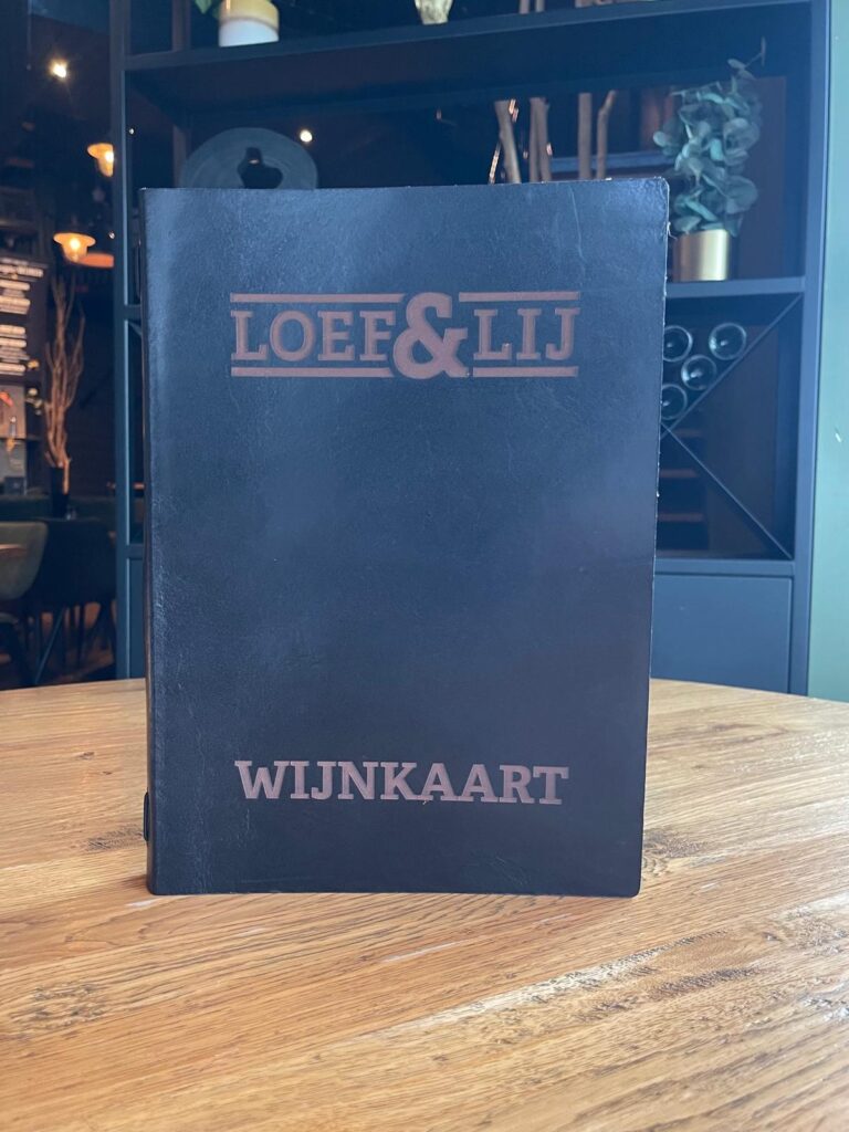 Leren wijnkaart