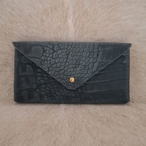 Rider Phone Pouch Classic- Croco Petrol
